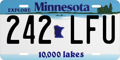 MN license plate 242LFU
