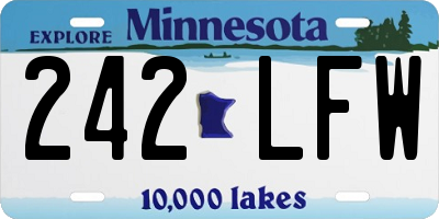 MN license plate 242LFW