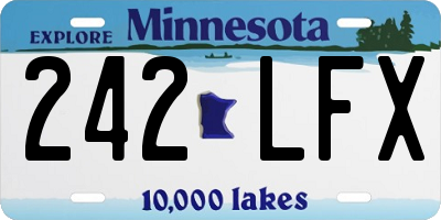 MN license plate 242LFX