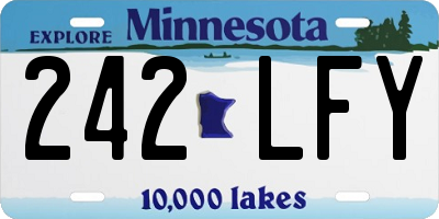 MN license plate 242LFY