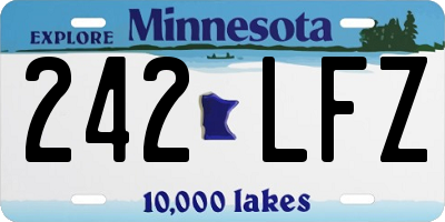 MN license plate 242LFZ