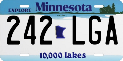 MN license plate 242LGA