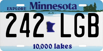 MN license plate 242LGB