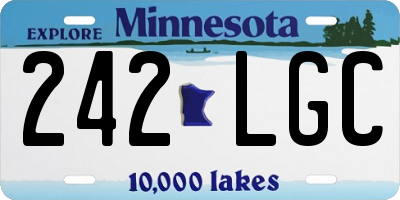 MN license plate 242LGC
