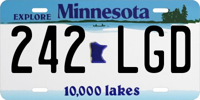 MN license plate 242LGD