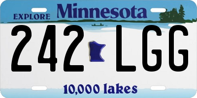 MN license plate 242LGG
