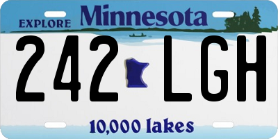 MN license plate 242LGH