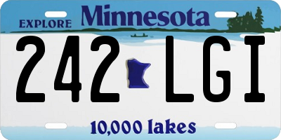 MN license plate 242LGI