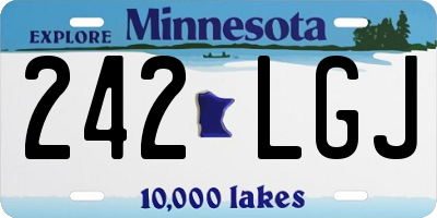 MN license plate 242LGJ