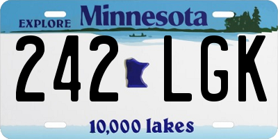 MN license plate 242LGK