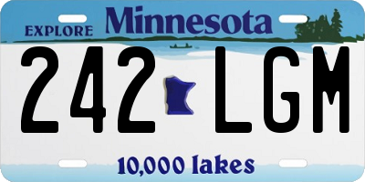 MN license plate 242LGM