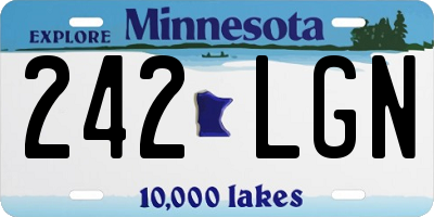 MN license plate 242LGN