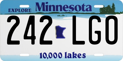 MN license plate 242LGO