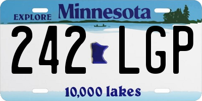 MN license plate 242LGP