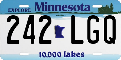 MN license plate 242LGQ