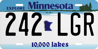 MN license plate 242LGR