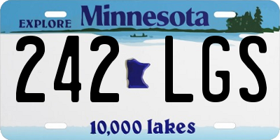 MN license plate 242LGS