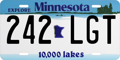 MN license plate 242LGT