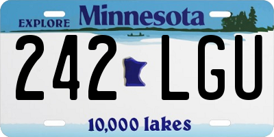 MN license plate 242LGU
