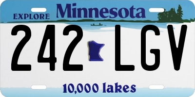 MN license plate 242LGV