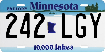 MN license plate 242LGY