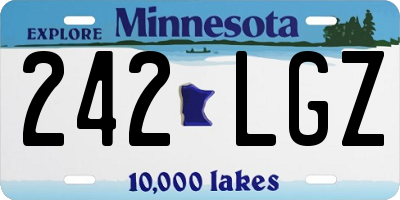 MN license plate 242LGZ