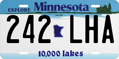 MN license plate 242LHA