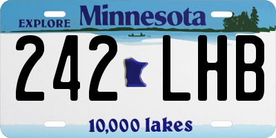 MN license plate 242LHB