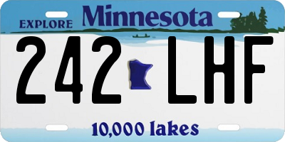 MN license plate 242LHF
