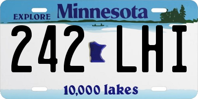 MN license plate 242LHI