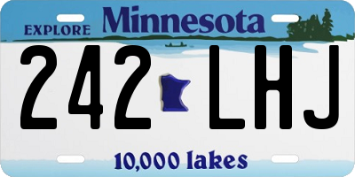 MN license plate 242LHJ