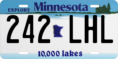 MN license plate 242LHL
