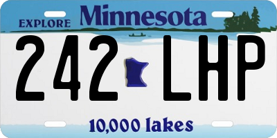 MN license plate 242LHP