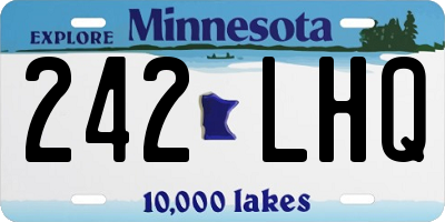 MN license plate 242LHQ