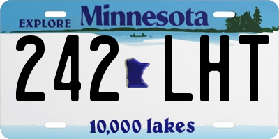 MN license plate 242LHT