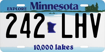 MN license plate 242LHV