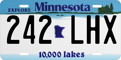 MN license plate 242LHX