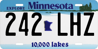 MN license plate 242LHZ