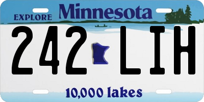 MN license plate 242LIH