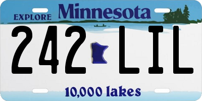 MN license plate 242LIL