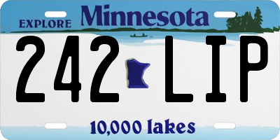 MN license plate 242LIP