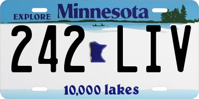 MN license plate 242LIV
