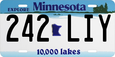 MN license plate 242LIY