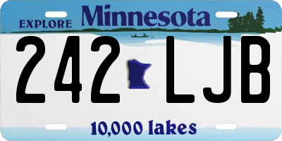 MN license plate 242LJB