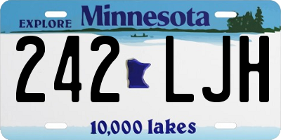 MN license plate 242LJH