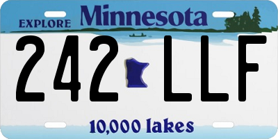 MN license plate 242LLF