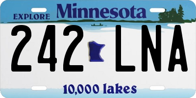 MN license plate 242LNA