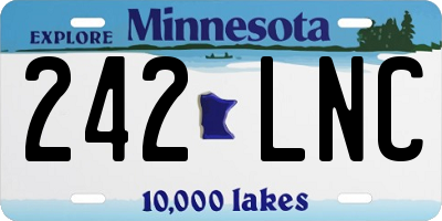 MN license plate 242LNC
