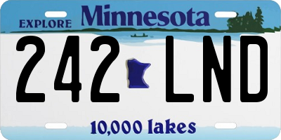 MN license plate 242LND