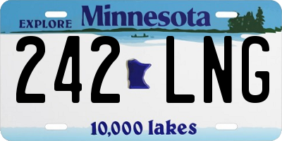 MN license plate 242LNG